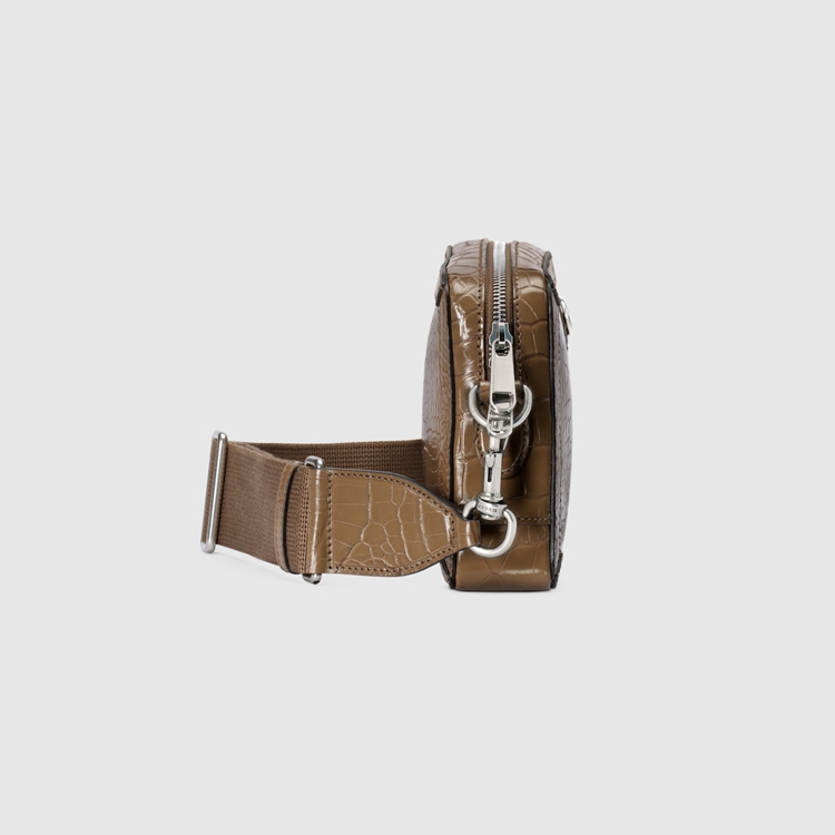 710861.EAAIM.2351.010.056.0000.Light Crocodile shoulder bag with Double G